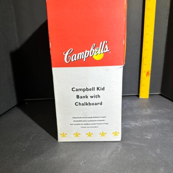 Vintage 2004 Campbell's Soup Kid Bank w/ Chalkboard & Box - Picture 3 of 4